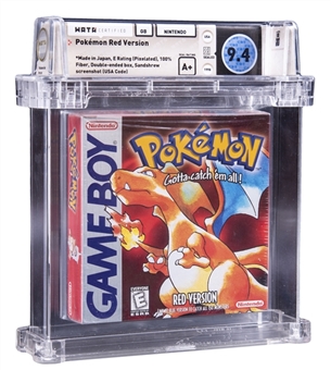 1998 Nintendo Game Boy (USA) "Pokemon Red Version" Sandshrew Screenshot White ESRB Sealed Video Game - WATA 9.4/A+